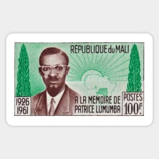 Patrice Lumumba Memorial Mali Postage Stamp Sticker